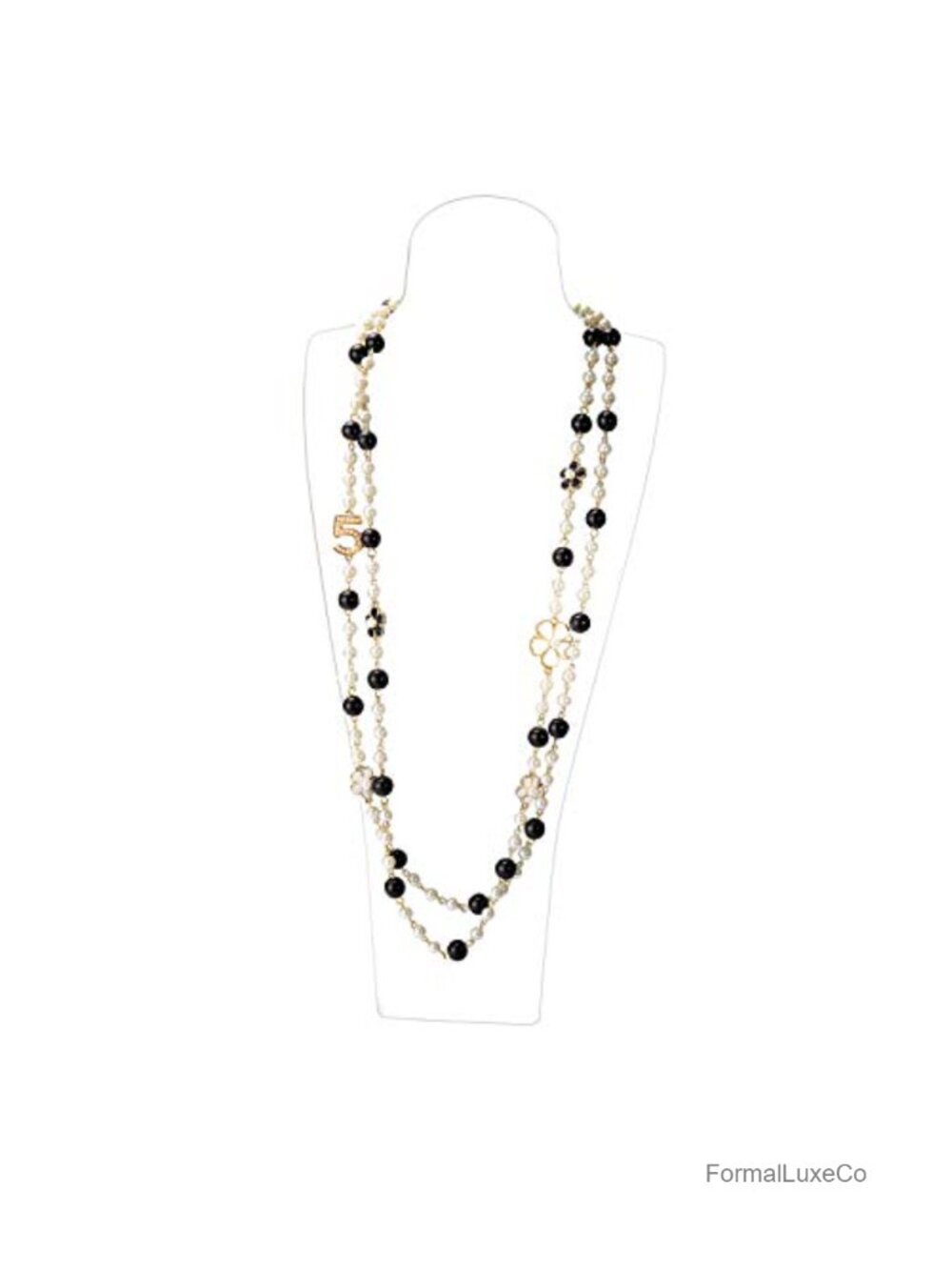 Layered Imitation Pearl Necklace Women Long Pendant